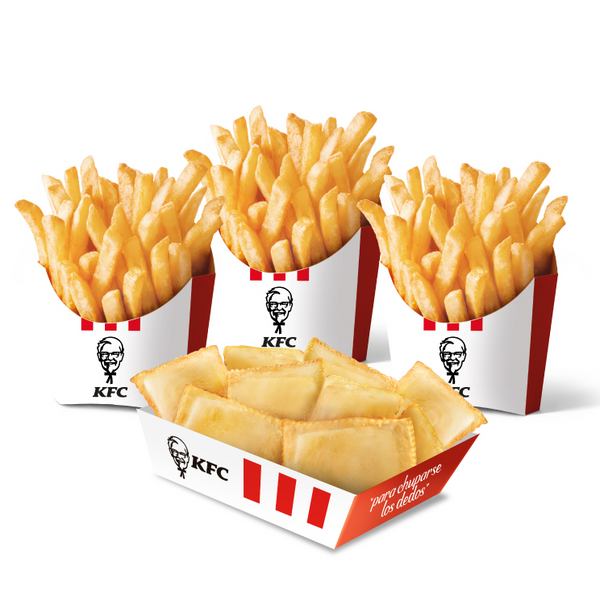 PAPAS FRITAS x3 + EMPANADAS x9
