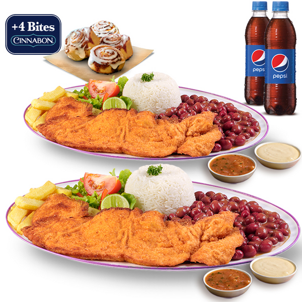 2 MEGA POLLO+ GASEOSAS+ BITES