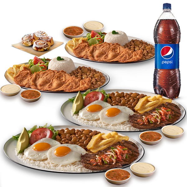 2 CHURRASCOS + 2 MEGAS DE POLLO