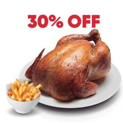 1 Pollo entero + 1 papa normal