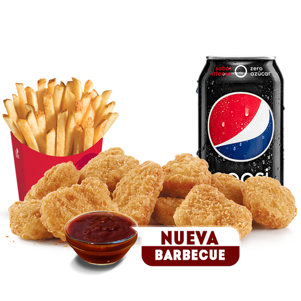 COMBO NUGGETS CON BBQ MEDIANO
